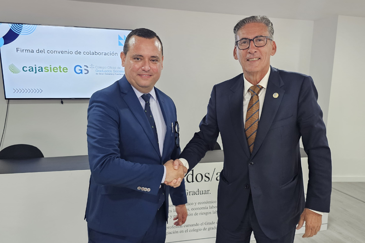 Cajasiete y el Colegio de Graduados Sociales de Gran Canaria y Fuerteventura firman un acuerdo de colaboración para apoyar a los profesionales del sector Cajasiete y el Colegio de Graduados Sociales de Gran Canaria y Fuerteventura firman un acuerdo de colaboración para apoyar a los profesionales del sector