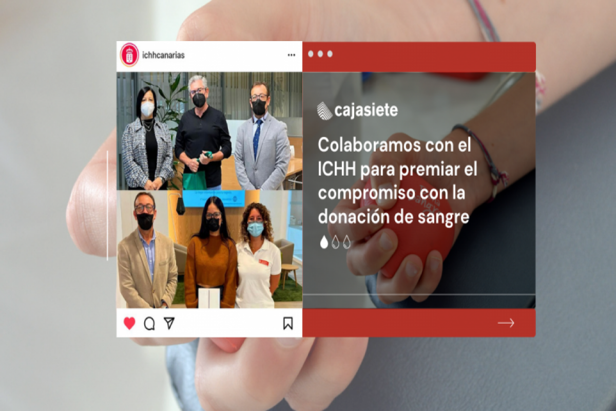 Colaboramos con el ICHH para premiar el compromiso con la donación de sangre.